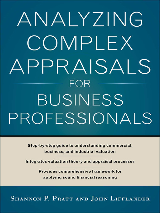 Title details for Analyzing Complex Appraisals for Business Professionals by Shannon P. Pratt - Available
